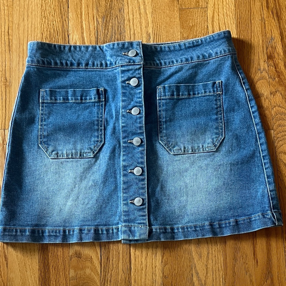 Classic Blue Denim Mini Skirt